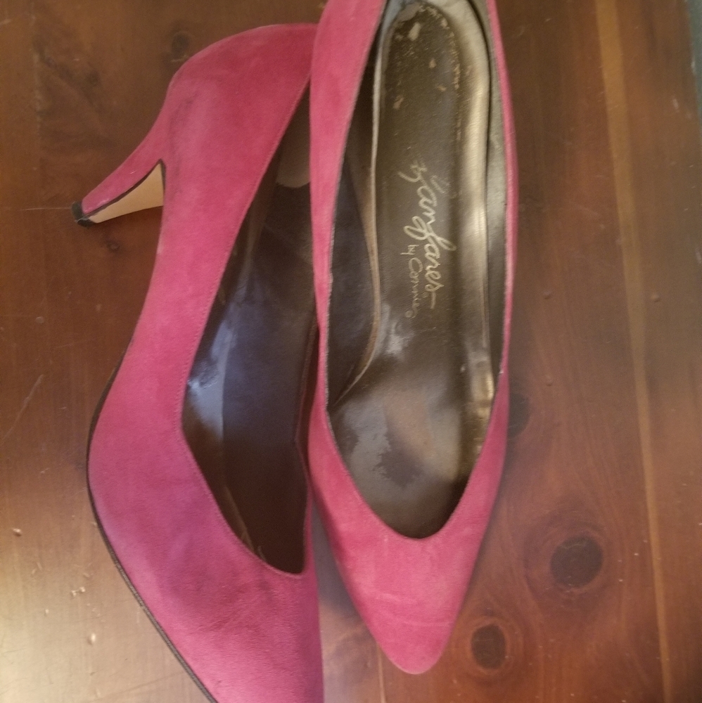 Pink Suede Pumps